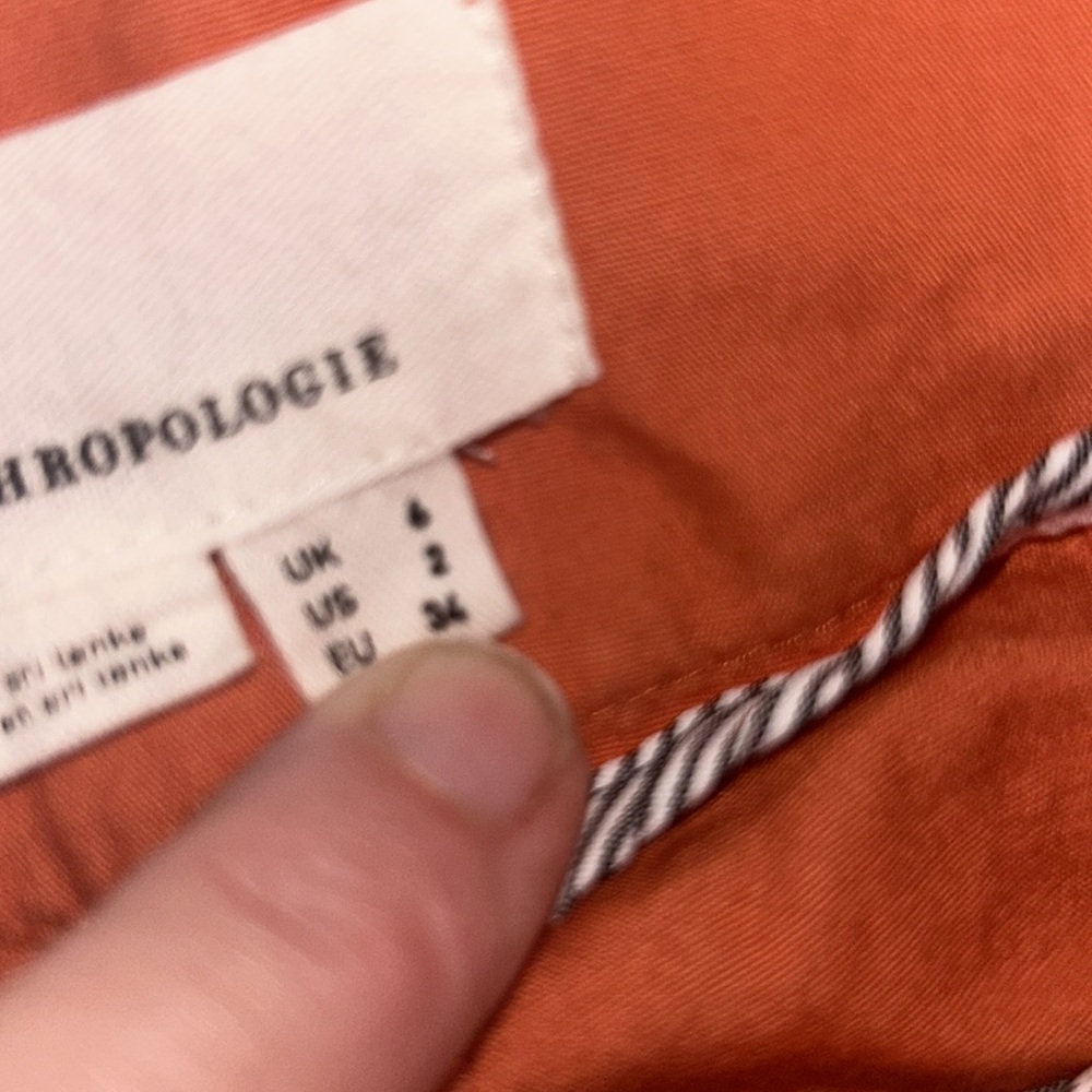 Anthropologie Terracotta Trousers size 6 - Picture 4 of 7